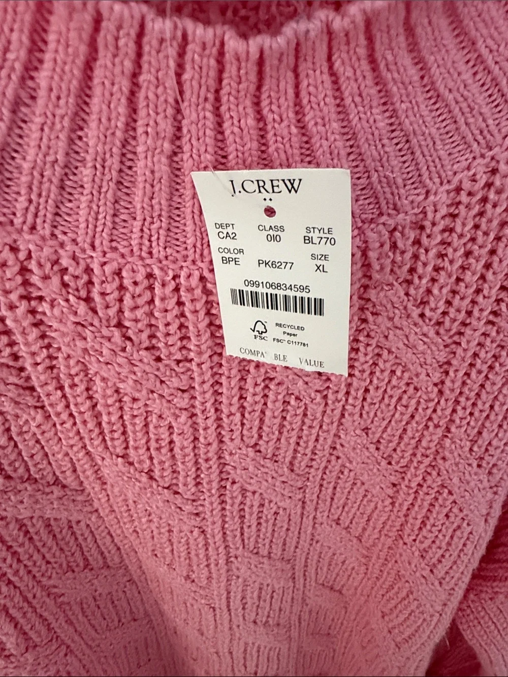 J. Crew soft cable
